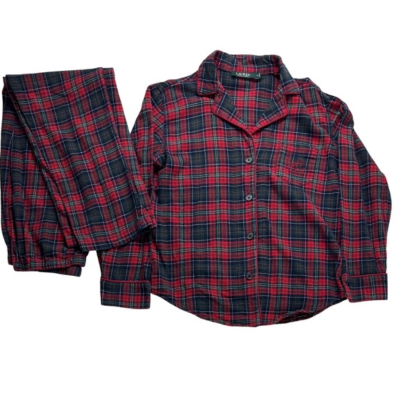 Lauren Ralph Lauren Other - Lauren Ralph Lauren Plaid Pajama Set Women Small Red‎ Green Classic Sleepwear PJ